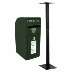 MonsterShop Green Irish Post Box With Stand