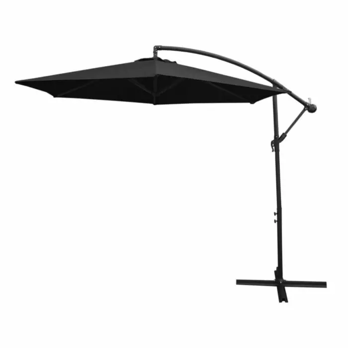 MonsterShop Black Cantilever Parasol & Fan Base 3 MonsterShop Black Cantilever Parasol & Fan Base