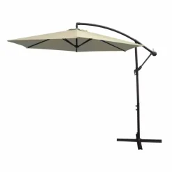 MonsterShop Cream Cantilever Parasol & Square Base
