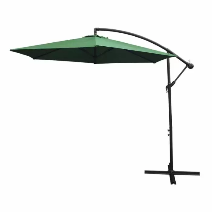 MonsterShop Green Cantilever Parasol & Square Base 3 MonsterShop Green Cantilever Parasol & Square Base