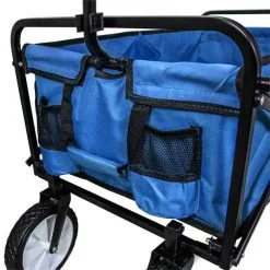 MonsterShop Foldable Garden Cart - Blue 11 MonsterShop Foldable Garden Cart - Blue -Parasol Shop 28430 blue garden cart 005