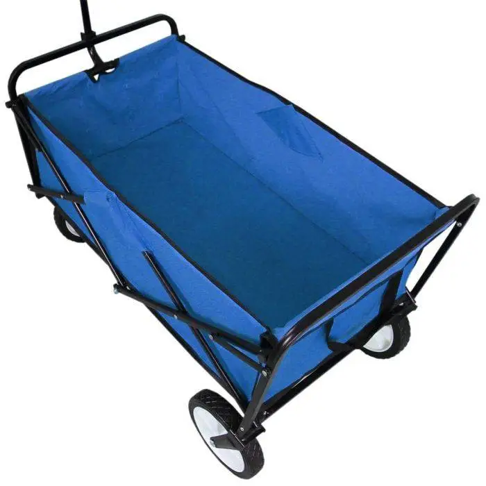 MonsterShop Foldable Garden Cart - Blue 7 MonsterShop Foldable Garden Cart - Blue - Image 5