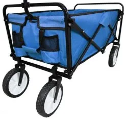 MonsterShop Foldable Garden Cart - Blue 13 MonsterShop Foldable Garden Cart - Blue -Parasol Shop 28430 blue garden cart 009