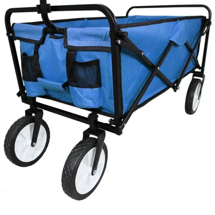 MonsterShop Foldable Garden Cart - Blue 8 MonsterShop Foldable Garden Cart - Blue - Image 6