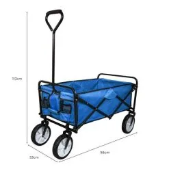 MonsterShop Foldable Garden Cart - Blue 10 MonsterShop Foldable Garden Cart - Blue -Parasol Shop 28430 blue garden cart 015