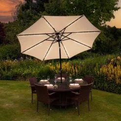 Monster Shop 2.7m LED Tilt Parasol -Parasol Shop 29385v.2