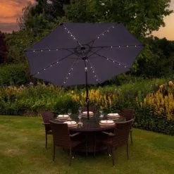 Monster Shop Grey 2.7m LED Tilt Parasol 10 Monster Shop Grey 2.7m LED Tilt Parasol -Parasol Shop 29388.2