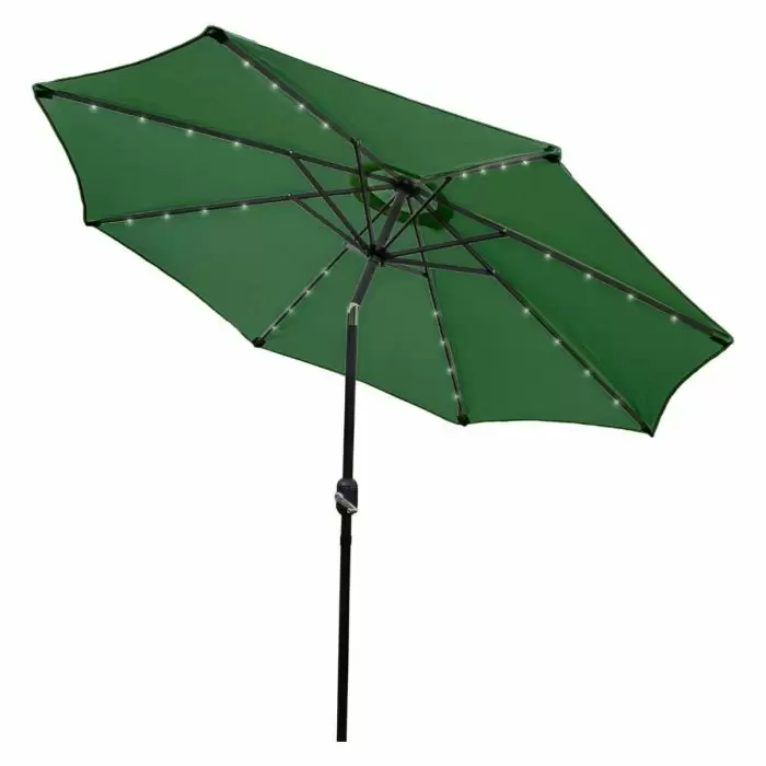 Monster Shop Green 2.7m LED Tilt Parasol 3 Monster Shop Green 2.7m LED Tilt Parasol