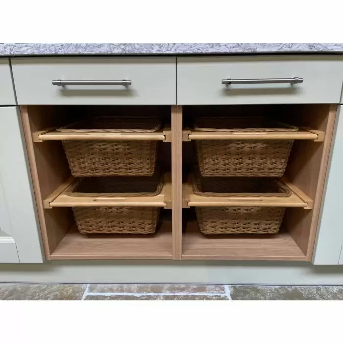 KuKoo 3 X Pull Out Wicker Kitchen Baskets 500mm 6 KuKoo 3 X Pull Out Wicker Kitchen Baskets 500mm - Image 4