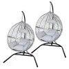 Jardi 2 Grey Egg Chairs -Parasol Shop 2 grey rattan egg chairs 28560 001