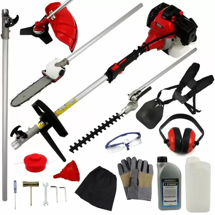 T-Mech 5 In 1 52cc Petrol Garden Multi Tool & 1L 2 Stroke Engine Oil 4 T-Mech 5 In 1 52cc Petrol Garden Multi Tool & 1L 2 Stroke Engine Oil - Image 2