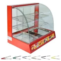 KuKoo 60cm Wide Glass Food Warmer & 6 Tongs