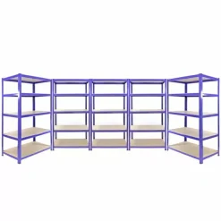 Monster Racking 3 X Q-Rax Racking Blue 90 X 50 X 180cm + 2 X Racking Blue 120 X 50 X 180cm