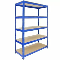 Monster Racking Q-Rax Blue Metal Shelving Units - 120cm X 180cm X 50cm