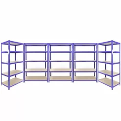 Monster Racking 3 X Q-Rax Blue 120 X 50 X 180cm & 2 X Racking Blue 90 X 50 X 180cm