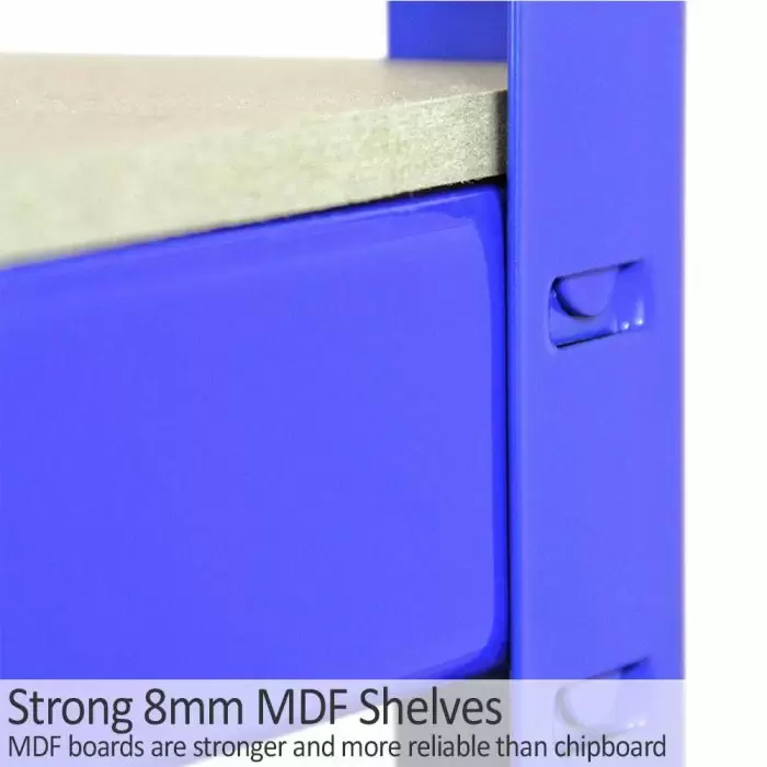 Monster Racking T-Rax Metal Storage Shelves, Blue, 90cm W, 45cm D, Set Of 5 8 Monster Racking T-Rax Metal Storage Shelves, Blue, 90cm W, 45cm D, Set Of 5 - Image 6