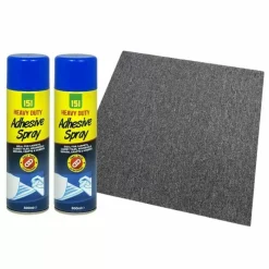 MonsterShop Anthracite Carpet Tiles With Spray Adhesive