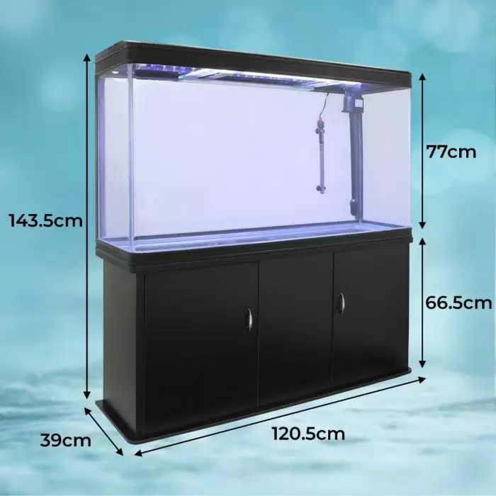 MonsterShop Aquarium Fish Tank & Cabinet - Black - EU Plug 8 MonsterShop Aquarium Fish Tank & Cabinet - Black - EU Plug - Image 6