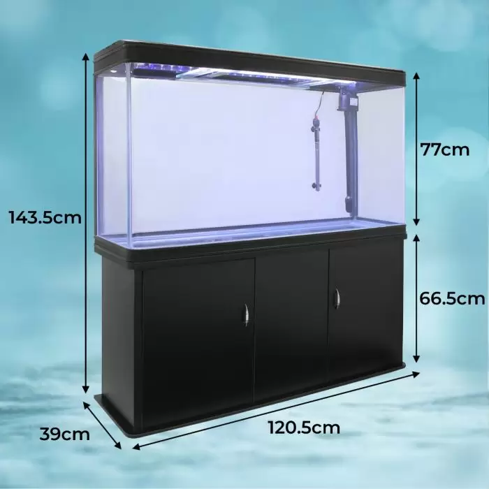 MonsterShop Aquarium Fish Tank & Cabinet - Black - EU Plug 6 MonsterShop Aquarium Fish Tank & Cabinet - Black - EU Plug - Image 4