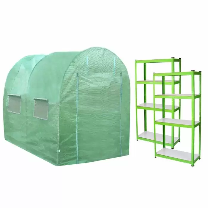 MonsterShop Polytunnel 25mm 3m X 2m With Racking 3 MonsterShop Polytunnel 25mm 3m X 2m With Racking