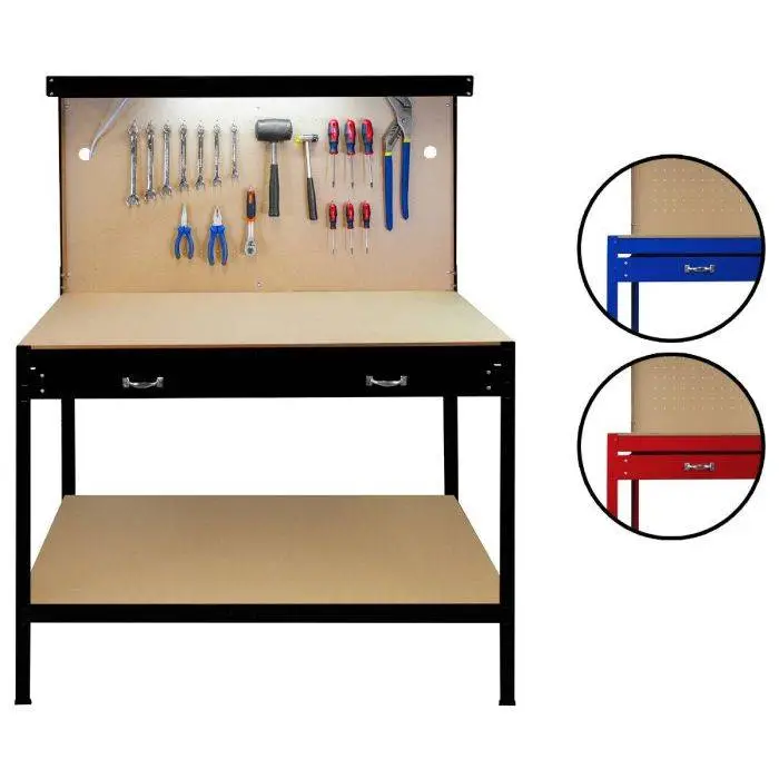Monster Racking Workbench With Pegboard, Drawer & Light 3 Monster Racking Workbench With Pegboard, Drawer & Light