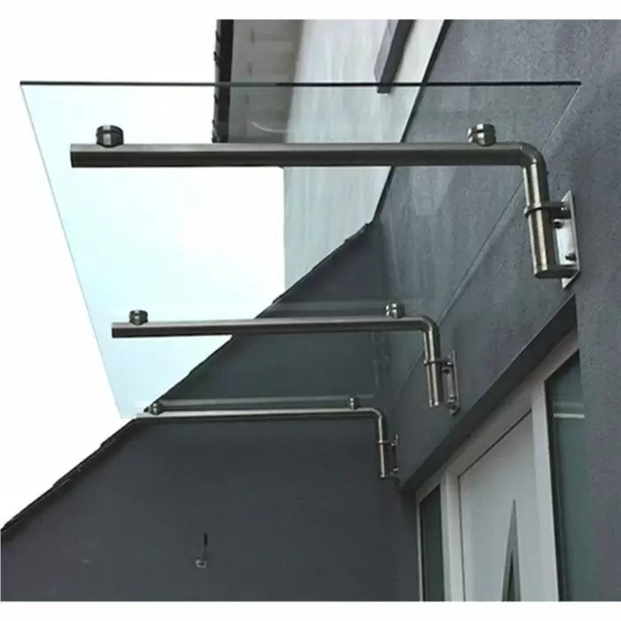 MonsterShop Glass Door Canopy & Brackets, 144cm W, 80cm D 4 MonsterShop Glass Door Canopy & Brackets, 144cm W, 80cm D - Image 2