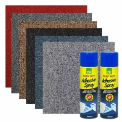 MonsterShop Carpet Tiles And Spray Adhesive