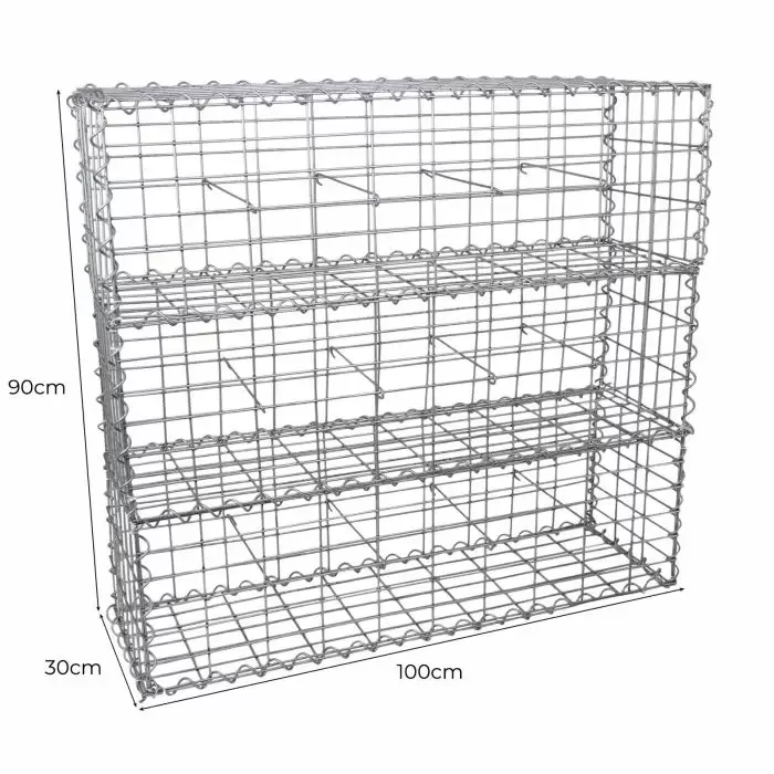 MonsterShop Gabion Baskets 100 X 30 X 30cm / 6 Pack 8 MonsterShop Gabion Baskets 100 X 30 X 30cm / 6 Pack - Image 6