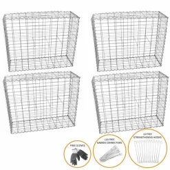 MonsterShop Gabion Baskets 100 X 80 X 30cm / 4 Pack 10 MonsterShop Gabion Baskets 100 X 80 X 30cm / 4 Pack -Parasol Shop gabion baskets and cages 25308 image 1.jpg.mst
