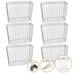 MonsterShop Gabion Baskets 100 X 95 X 30cm / 6 Pack 11 MonsterShop Gabion Baskets 100 X 95 X 30cm / 6 Pack -Parasol Shop gabion baskets and cages 25311 image 1