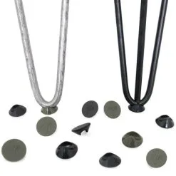 SKISKI LEGS 4 X Hairpin Leg Feet Protectors - Black -Parasol Shop hairpin leg feet protectors6 1 2nd