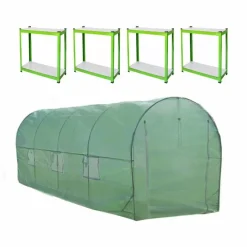 MonsterShop Polytunnel 25mm 6m X 3m With Racking