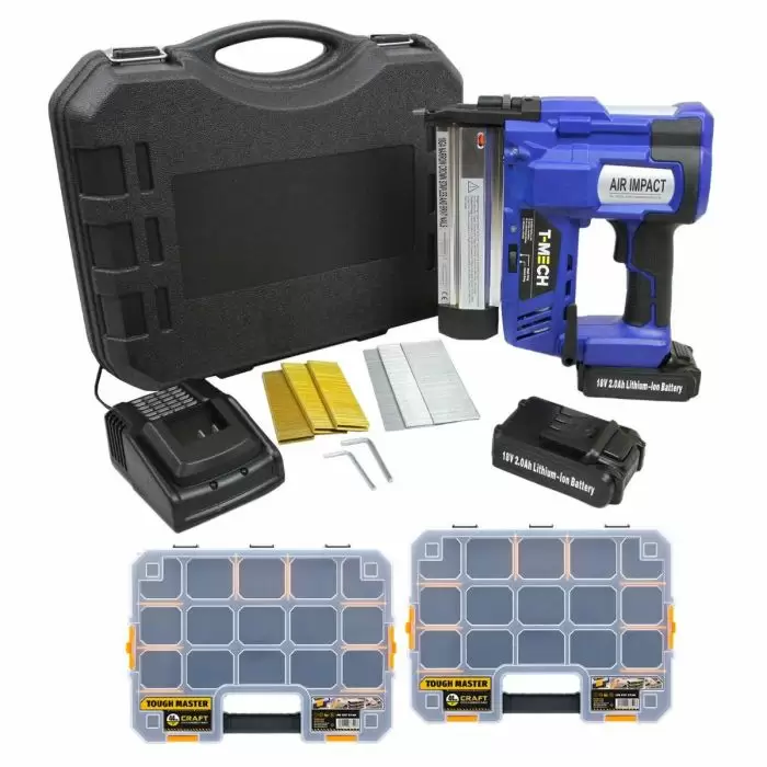 T-Mech Nail & Staple Gun With Additional Battery And 2 Organiser Cases 3 T-Mech Nail & Staple Gun With Additional Battery And 2 Organiser Cases