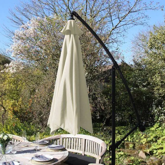 MonsterShop Cream Cantilever Parasol 6 MonsterShop Cream Cantilever Parasol - Image 4