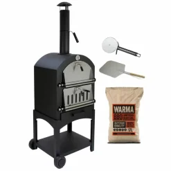 KuKoo Outdoor Pizza Oven & Warma Lumpwood Charcoal